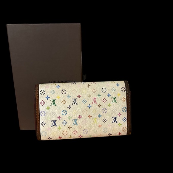 Authentic Louis Vuitton Multicolor Canvas Wallet With Box and DustBag LuxuryCore - Picture 2 of 12